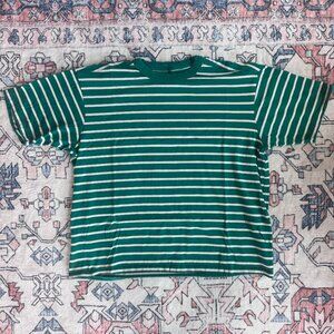BP Green Striped T-Shirt BOXY FIT - size Large
